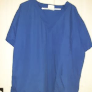 Blue unisex srub top